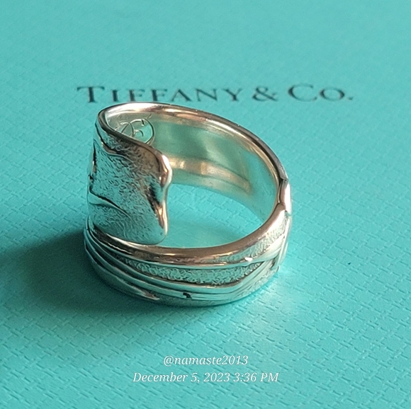 1872 Tiffany & Company IRIS Spoon Ring in Sterling Silver Luxury Jewelry #51 - Picture 6 of 14